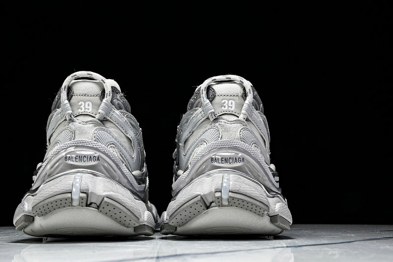 Futuristic Grey Runner Sneakers