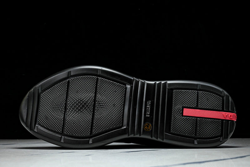 Black & Red Cup Sneakers