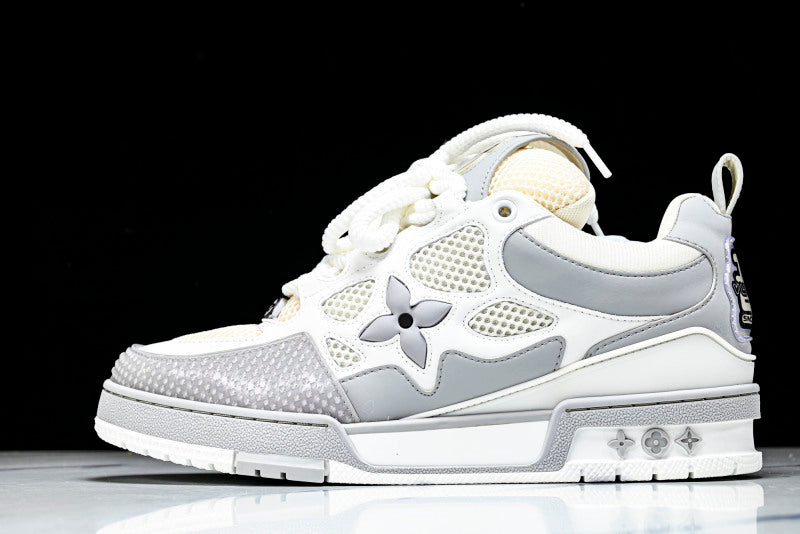 Grey & White Skate Sneakers