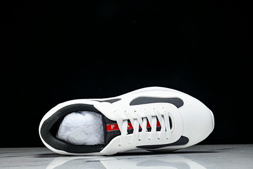 White Soft Rubber Cup Sneakers
