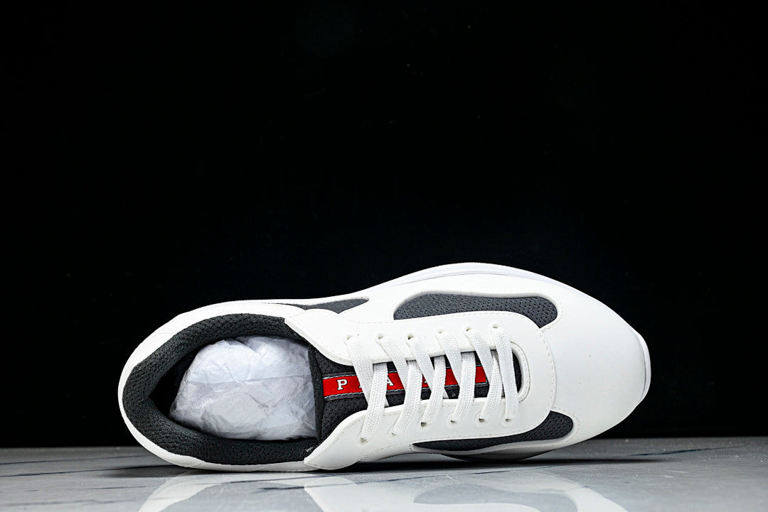 White Soft Rubber Cup Sneakers