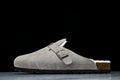Birkenstock Boston Shearling Suede Leather Grey Clogs