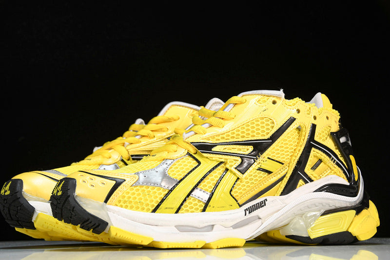 Black & Yellow Runner Sneakers