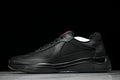 Black Leather Cup Sneakers