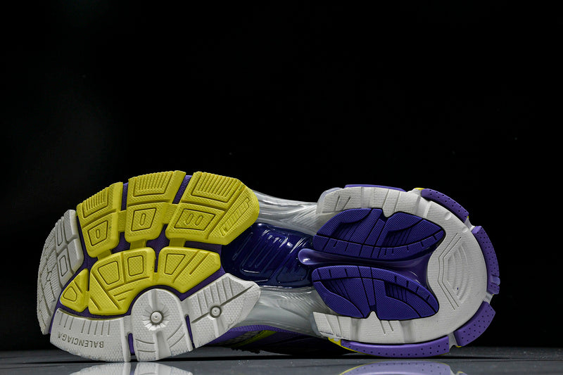 Purple White Neon Yellow Runner Sneakers