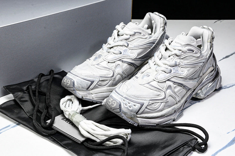 Futuristic Grey Runner Sneakers