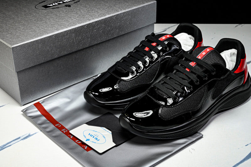 Black & Red Cup Sneakers