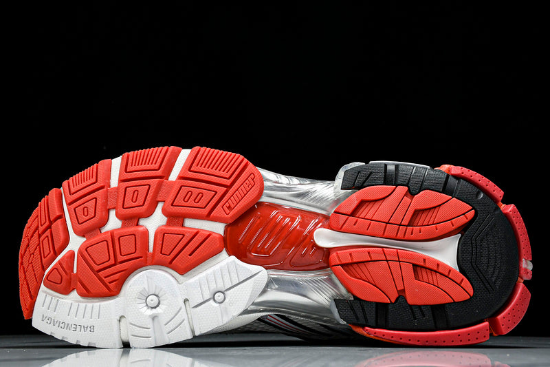 Red White Silver Runner Sneakers