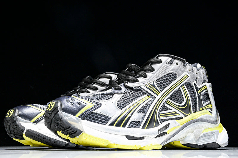 Grey Yellow Runner Sneakers