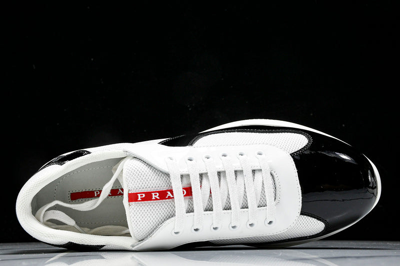 White & Black Cup Sneakers