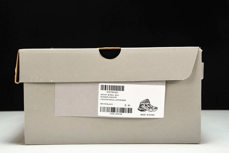 White Black Runner High Sneakers
