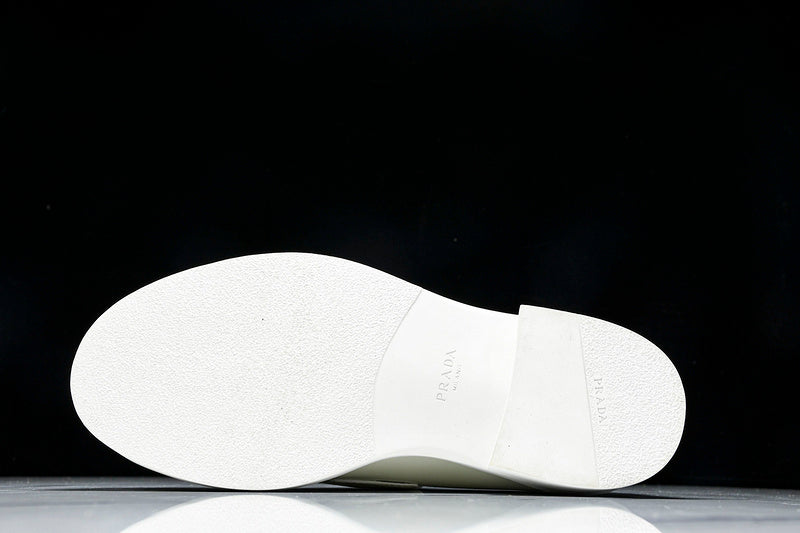 White Leather Loafers