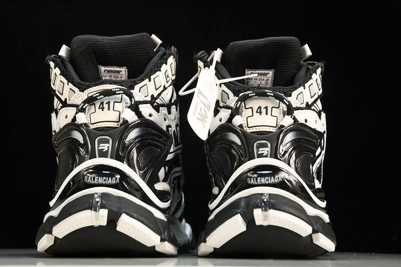 White Black Runner High Sneakers