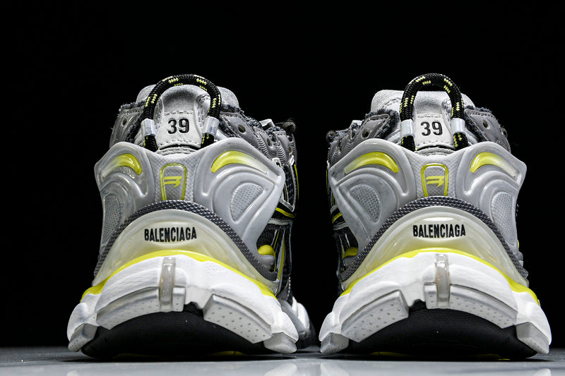 Grey Yellow Runner Sneakers