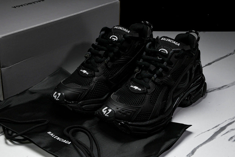 Matte Black Runner Sneakers