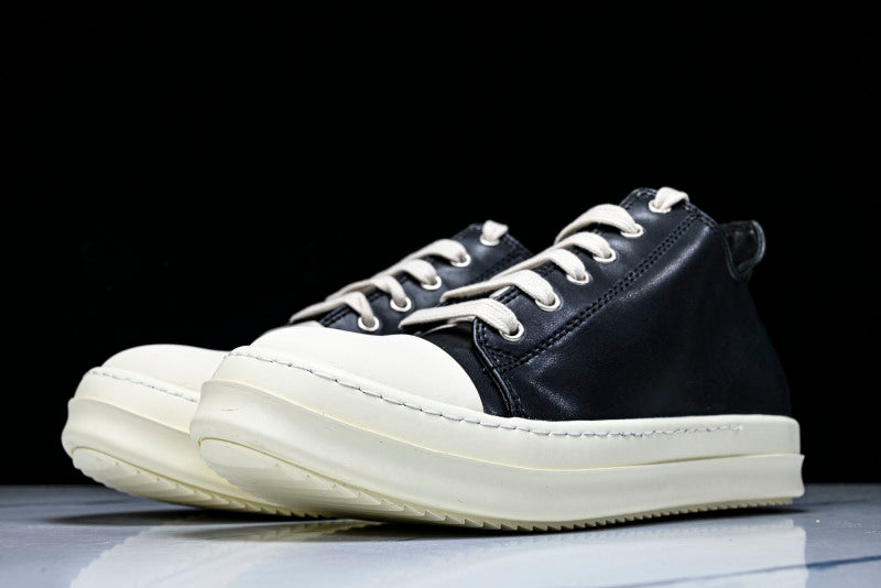 Ramones Low Sneakers Black Milk Leather Sneakers