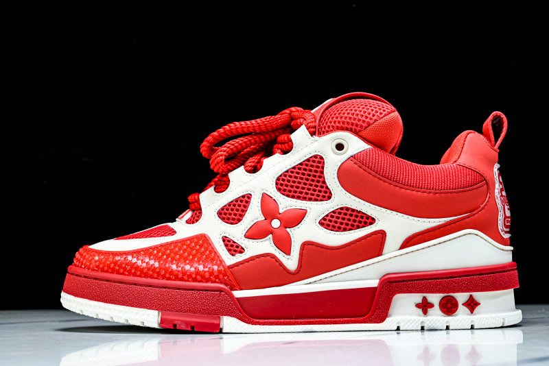 Red & White Skate Sneakers