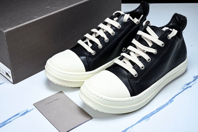 Ramones Low Sneakers Black Milk Leather Sneakers