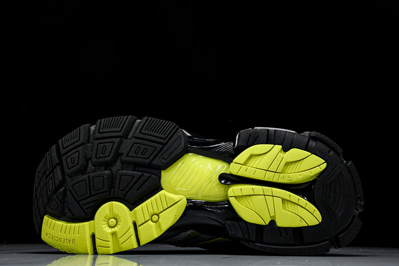 Worn-Out Silver Neon Yellow Runner Sneakers