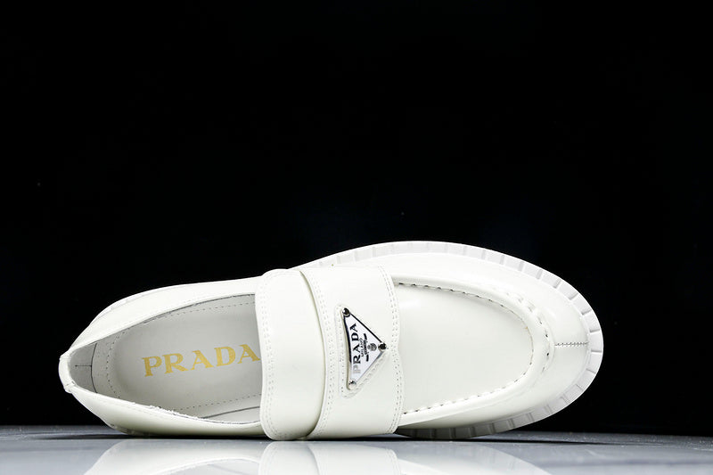 White Leather Loafers