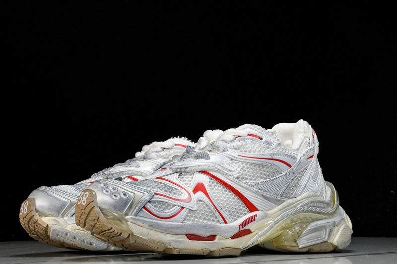 White Red Runner Sneakers