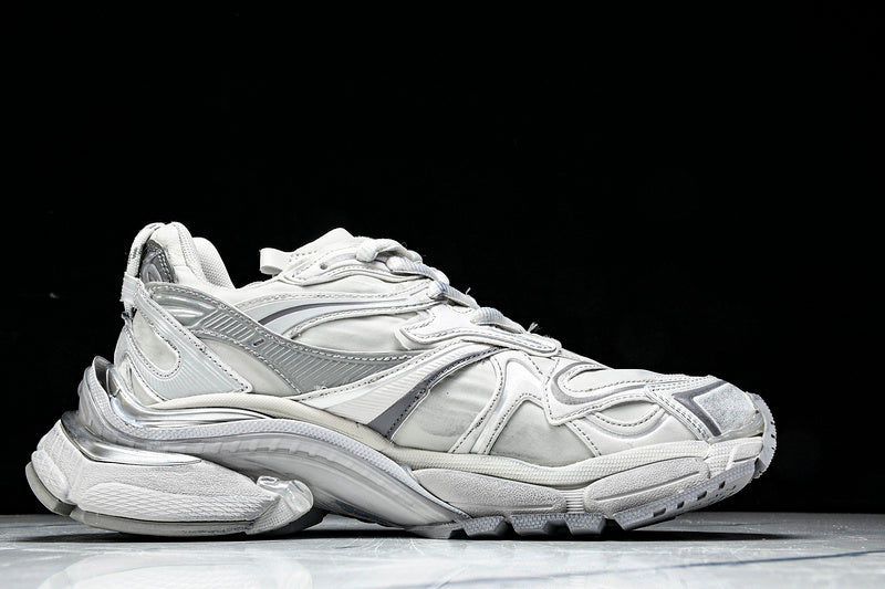 Futuristic Grey Runner Sneakers