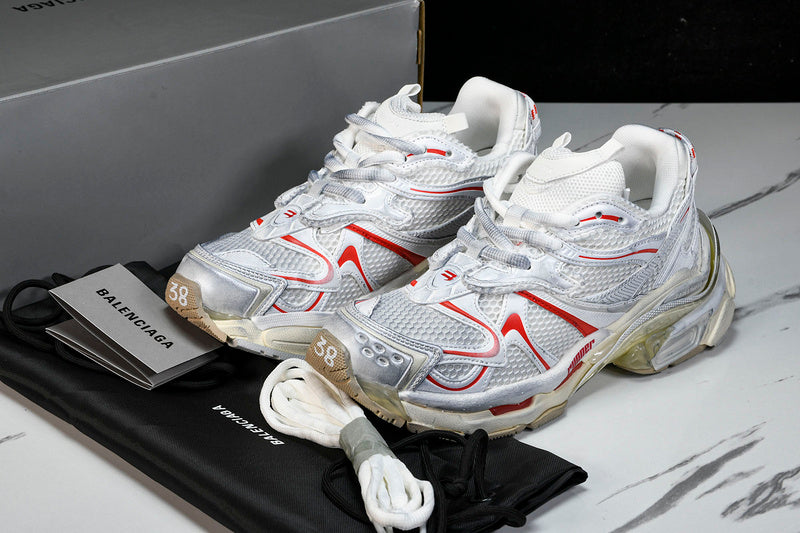 White Red Runner Sneakers