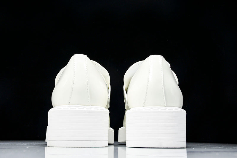 White Leather Loafers