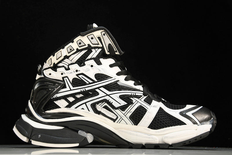 White Black Runner High Sneakers