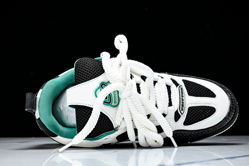 Mint Green Black & White Skate Sneakers
