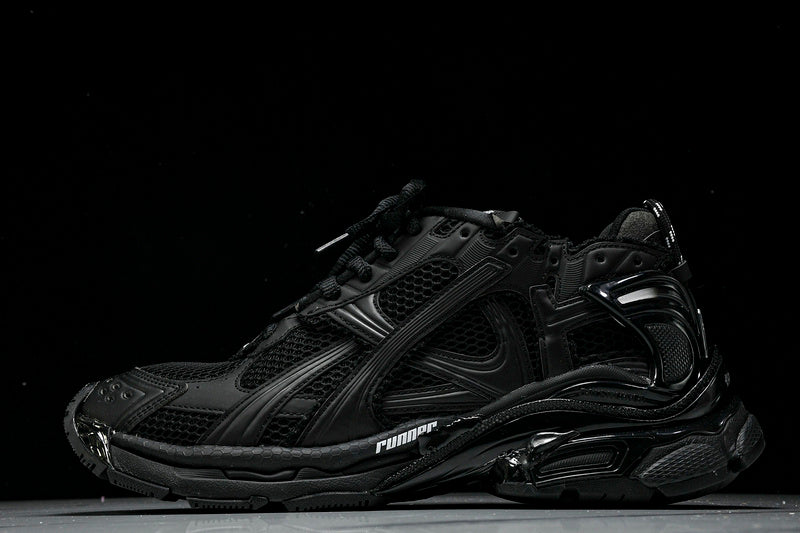 Matte Black Runner Sneakers