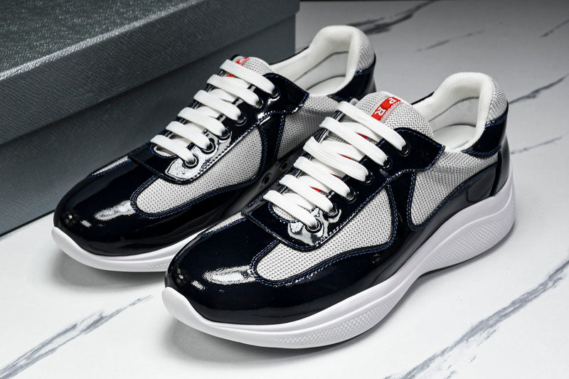 Dark Navy & White Cup Sneakers