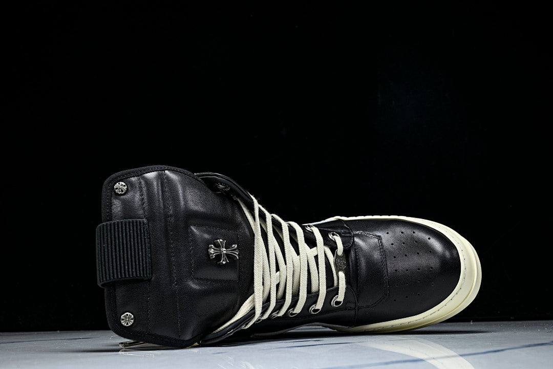 High Top Geobasket x CH Two-Tone Leather Shoes