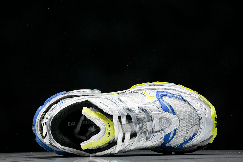 White Yellow Blue Runner Sneakers