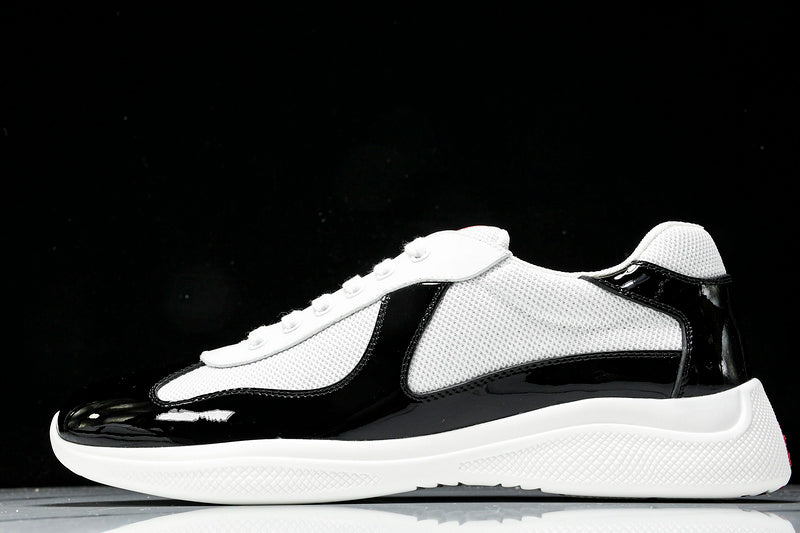 White & Black Cup Sneakers